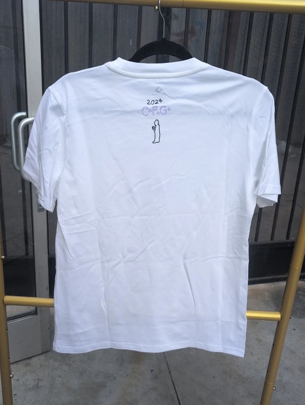 Men's White Converse  X 'Camp Flaw Gnaw' Tshirt Size XS NWOT